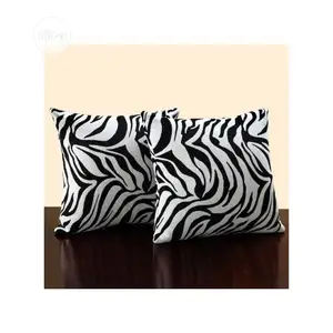 Quality Fibre Filled Zebra Throw Pillows-2 Pieces