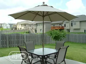 Garden Chair, Unbrella and Table