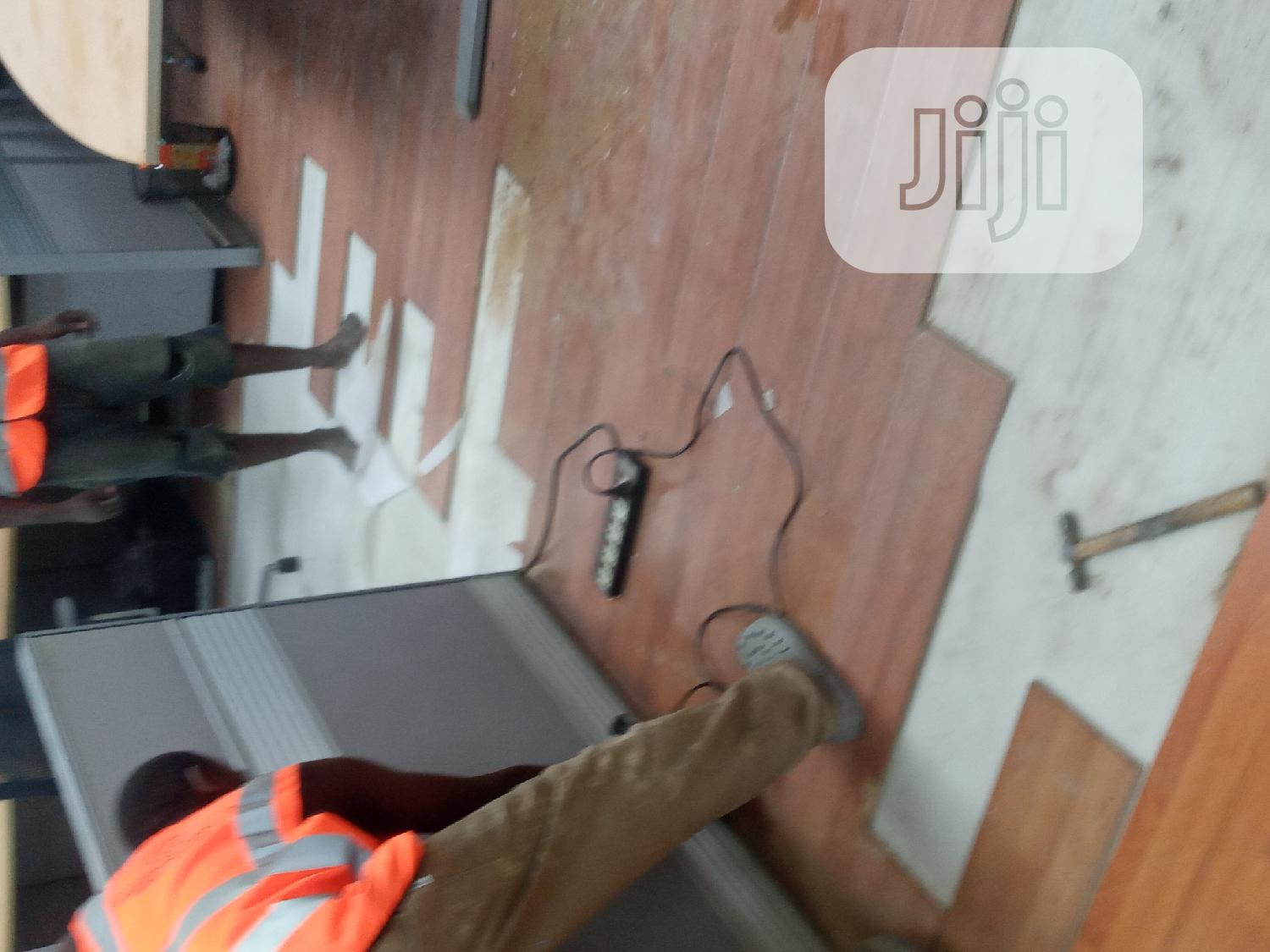 Laminated Wooden Floor Installation in Ikeja Building & Trades