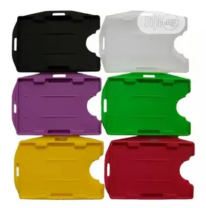 Multi Colors 100pieces ID Badge Holders 2-Sided Open Faced R