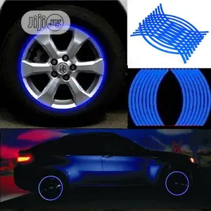 Motorcycle Wheel Stickers 18pcs Strips Reflective Rim Tape