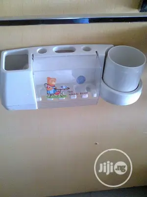 Toothbrush, Toothpaste and Toothcup Holder Set