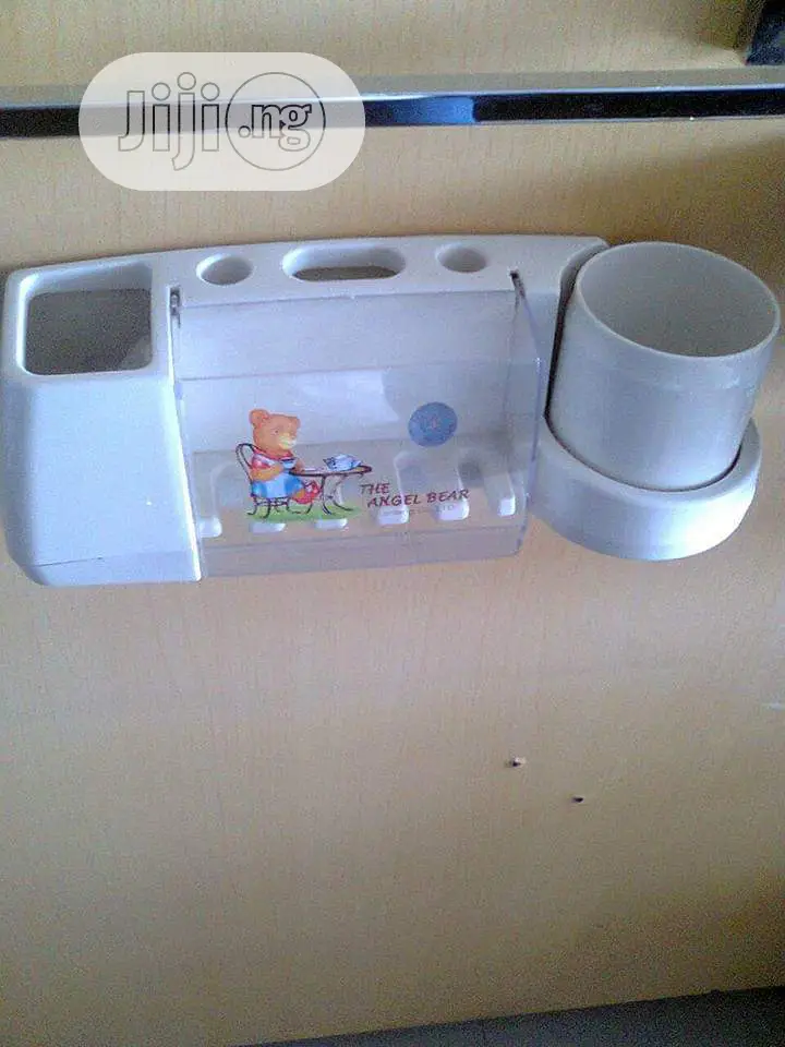Toothbrush, Toothpaste and Toothcup Holder Set