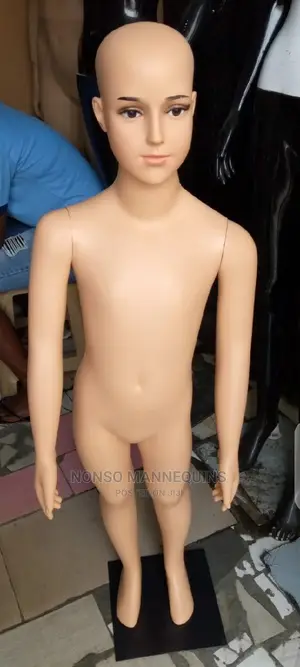 Plastic Female Bald Head Mannequins for Kids