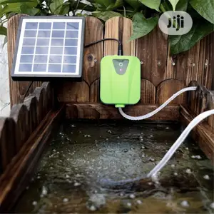 Air Pump Solar Power Pond Oxygenator Pool Aquarium