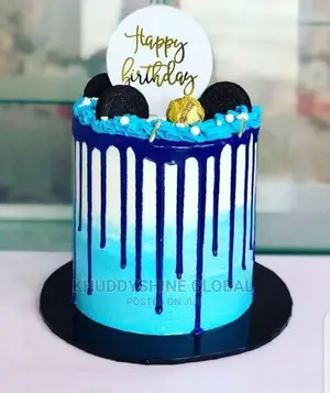 Blue Frosting Birthday Cake