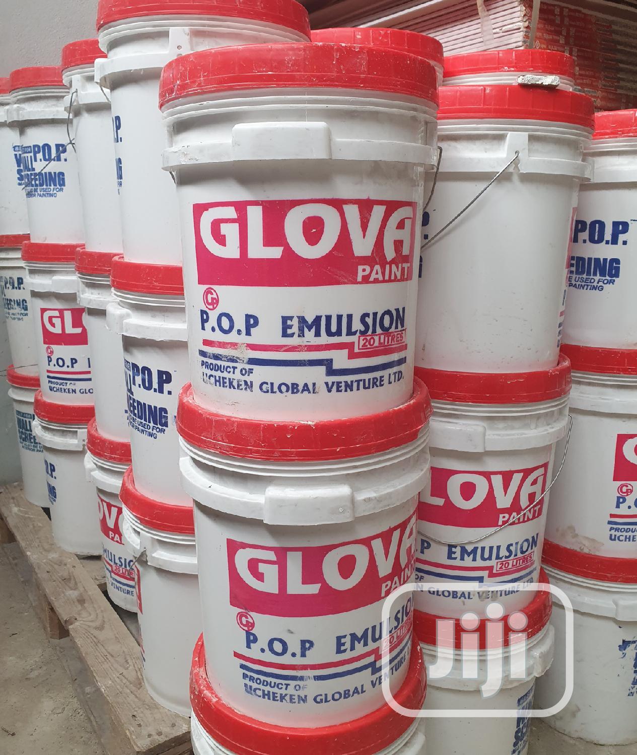 Glova POP Emulsion Paint in Yaba Building Materials, Kristof Drywall