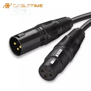 Black 20M XLR Male To XLR Female Microphone Cable