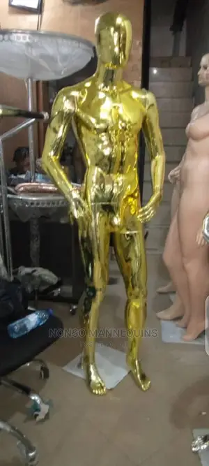 Gold Chrome Full Body Male Female Mannequins