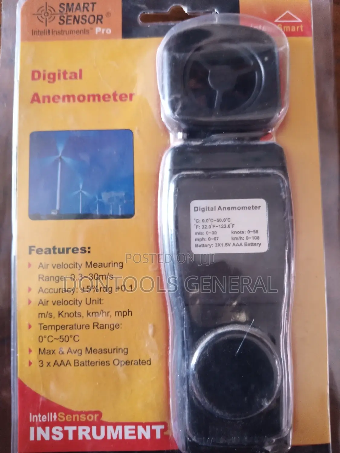 Digital Anemometer Smart Sensor AS816 Air Flow