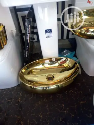 Gold Colour Cabinet Basin