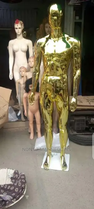 Gold Man Faceless Mannequin