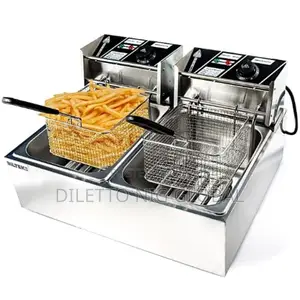 Nima Double Tank Industrial Electric Deep Fryer-12l