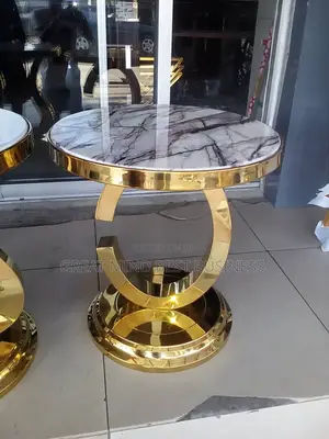 Golden Leg Marble Side Stool