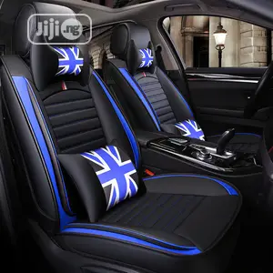 Genuine Blue and Black Ice Slik Leather Car Seat Covers