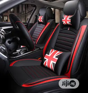 Unique Black Red Quality Leather Car Seat Covers