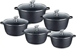 SQ Professional NEA Die-cast Aluminium Stockpot 5pc Set