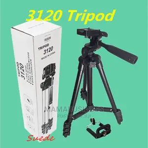Professional Tripod 3120 Camera Stand + Free Phone Clip Hold