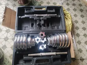 Pair Of 15kg Chrome Dumbbell 0023