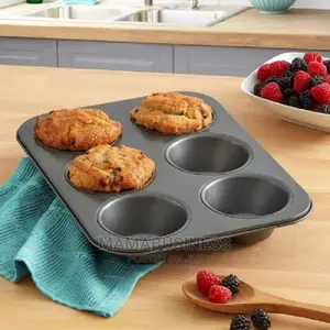6-Cup Non-Stick Muffin Pan Cupcake Pan