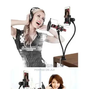 KH-24 Huake Desktop Phone Clip Holder and Mobile Microphone