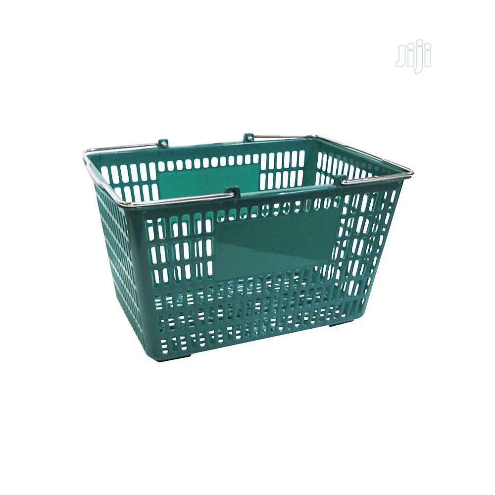 Plastic Shopping Basket With Heavy Duty Metal Handles in Ikeja Store