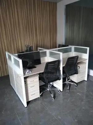 Work Station Tables by 4 Sitters With Mobile Drawers