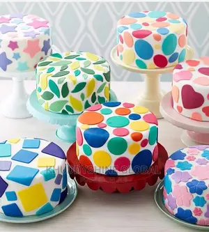 Round Fondant Birthday Cake