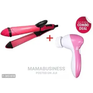 Nova 2 in 1 Hair Curling Iron + 5 in 1 Facial Beauty Care