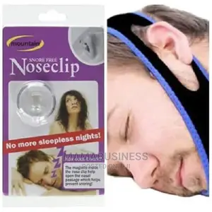 Anti-Snoring Jaw-Chin Strap Solution + Anti-Snore Nose Clip