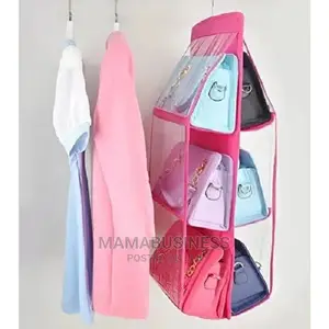 6 Pocket Large Clear Purse Bag Organizer