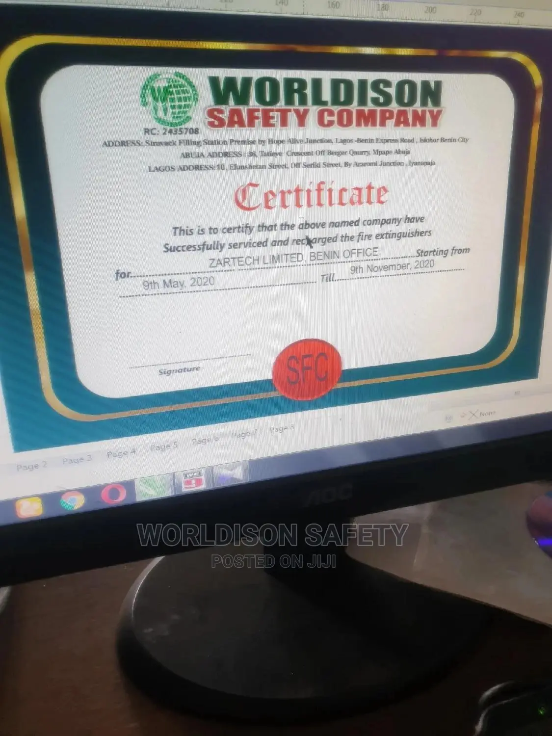 Fumigation With Certificate Issuing