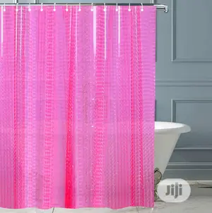 3d Transparent Shower Curtain Pink