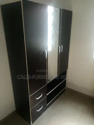6ft X 4ft Wardrobe (Dark Brown) Color.