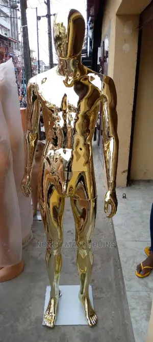 Gold Chrome Male Mannequins Full Body