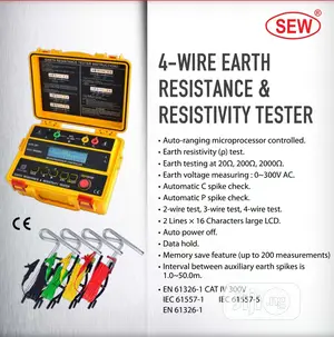 Sew 4 Wire Earth Resistance Resistivity Tester