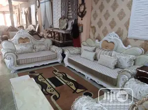 Luxury 7 Seater Living Room Fabric Made Sofa Chair.