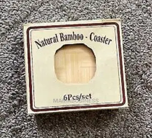 6pcs Natural Bamboo Coaster Cup Mat