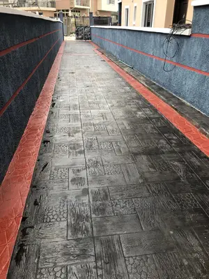 New Floor Design Compound Stamped Concrete Colored
