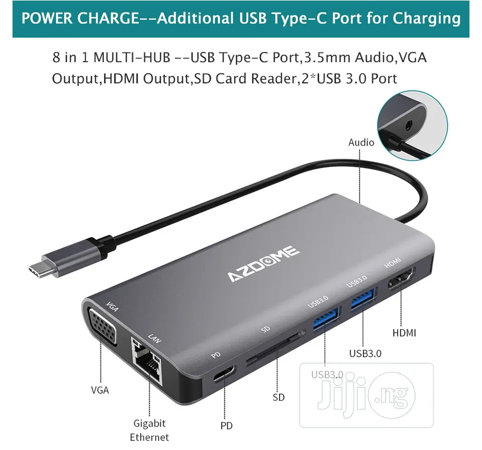 USB-C 8in1 Dock Station