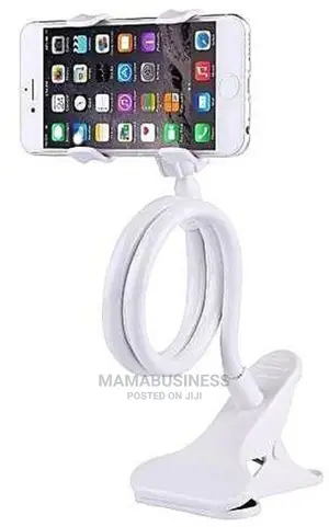 Flexible Goose Neck Mobile Phone Holder Stand White
