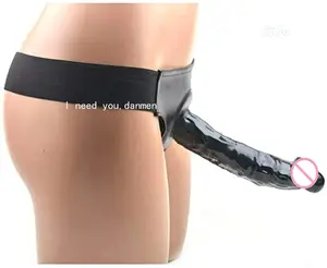 Black Strap on Realistic Dildo Pants Sex Toy