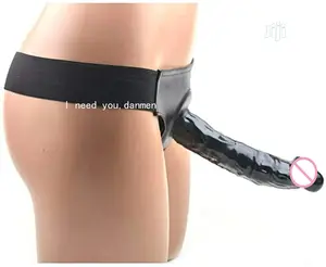 Black Strap on Dildo Silicone Sex Toy