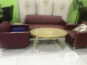 By 5seater Sofa Nd Gold Table