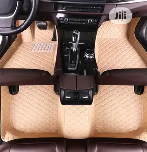 Foot Cream Leather Car Floor Mat