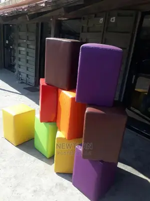 Quality Leather Padded Mini Puff Chair.