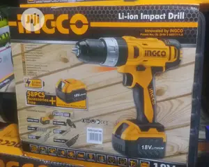 INGCO Cordless Drill 18v Wt Accessories
