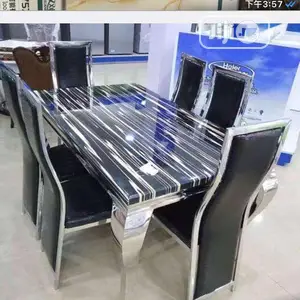 Marble Top 6 Man Dinning Set