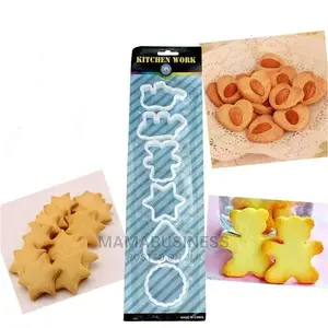 6 PC Elephant Size Cookie Mould Biscuit Cutter Set