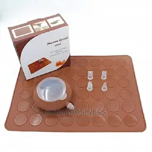 48 Capacity Silicon Mat Macaron Baking Mold Kit With Nozzles